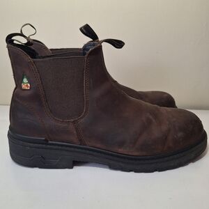 Acton Profile Brown 6" Slip-On Leather Work Boots CSA Steel Toe Size 14